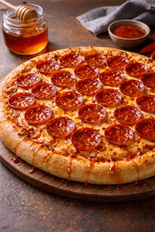🏆 CUSTOMER FAVORITE 🏆 Hot Honey Pepperoni Melt Pizza 