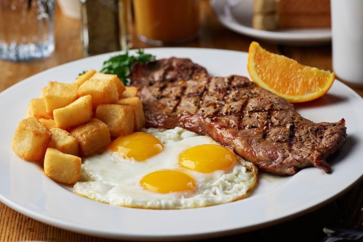 Steak and Three Eggs