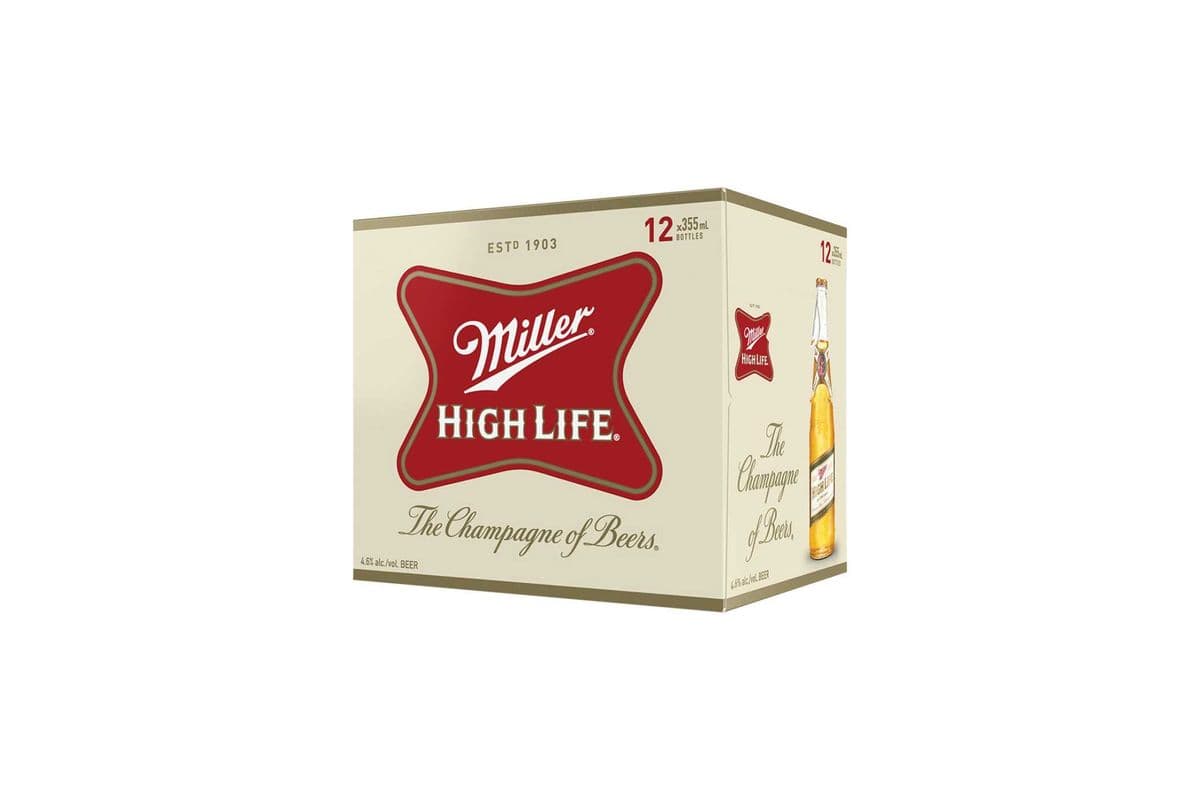 Miller High Life (12 Bottles) (12 x 355ML)