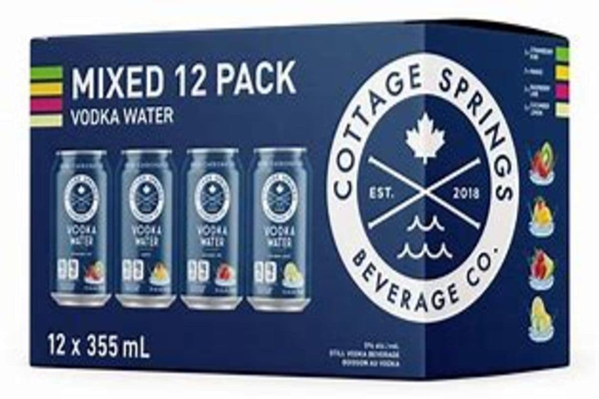 369912 Cottage Spring Vodka Water (12 x 355ml)