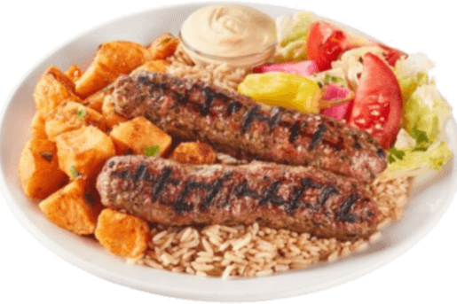 Plat de Kafta kebab