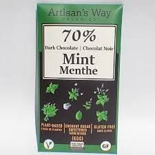 Artisan's Way Mint 70% Dark Chocolate Bar 60g