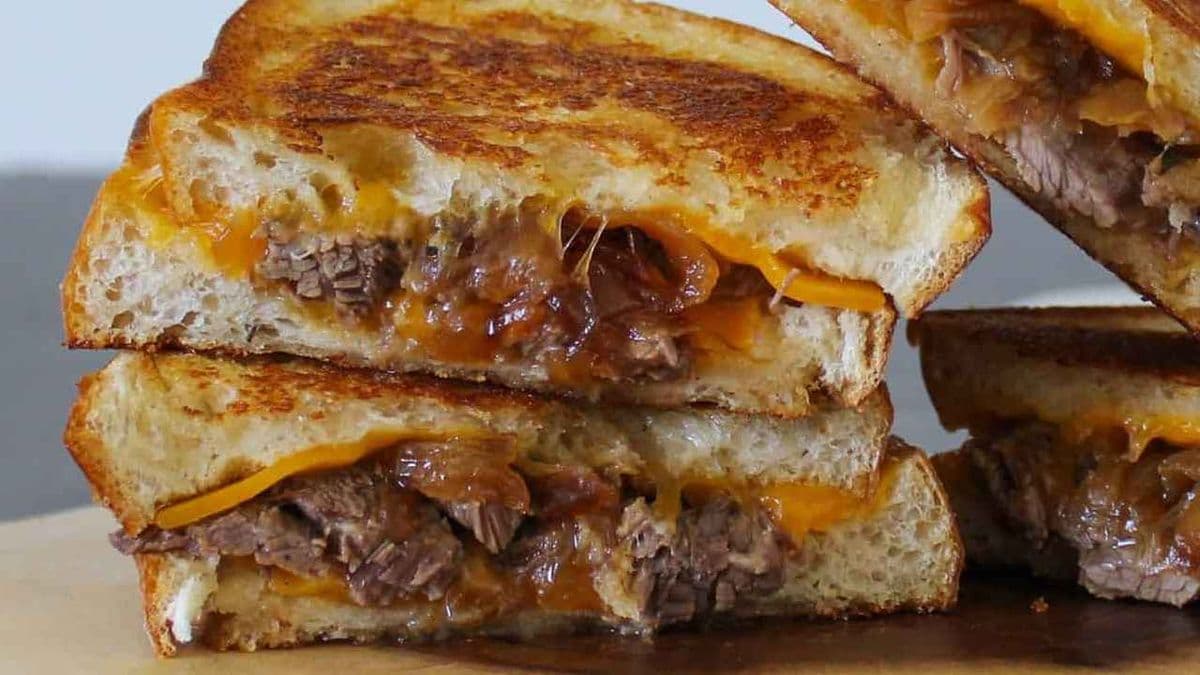 Braised short rib grilled cheese