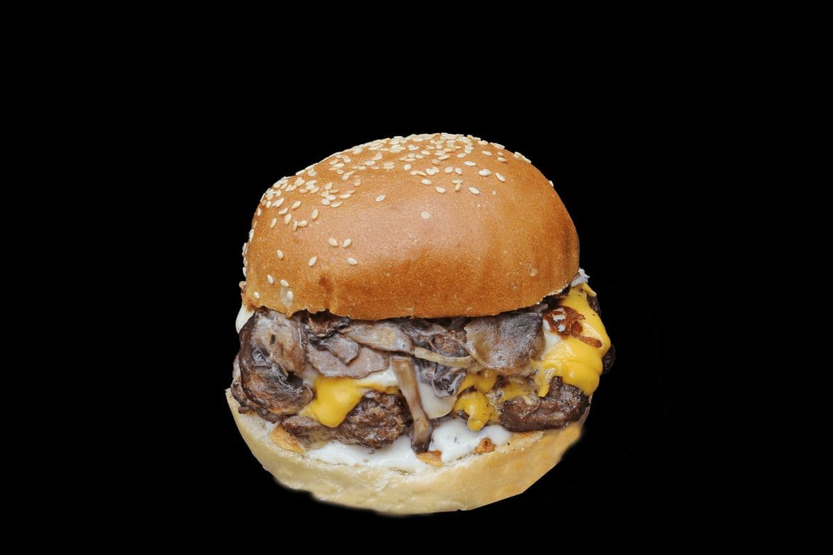 Gourmet Mushroom Cheeseburger (8 oz)