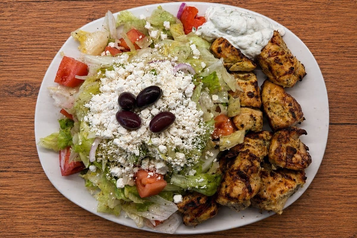 Chicken Souvlaki Salad