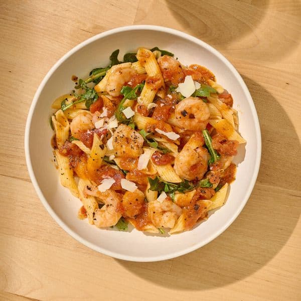 Gluten-friendly Charred Tomato & Prawn Pasta