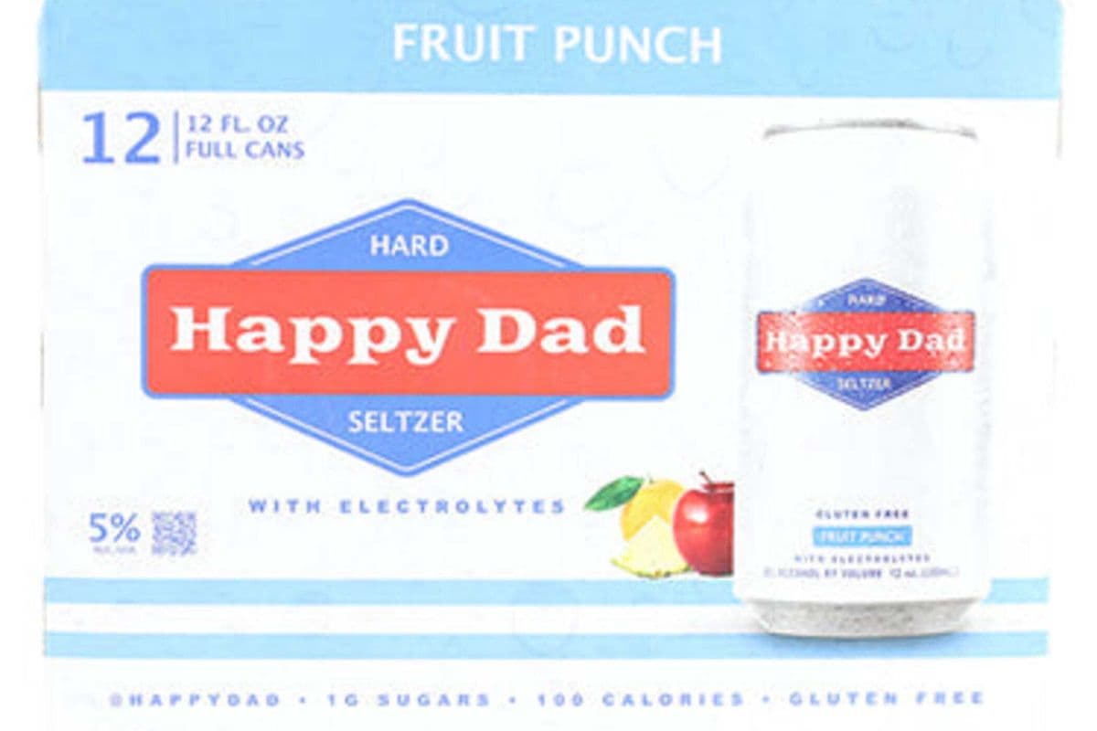 Happy Dad Hard Seltzer Fruit Punch (12 x 355 ml cans)