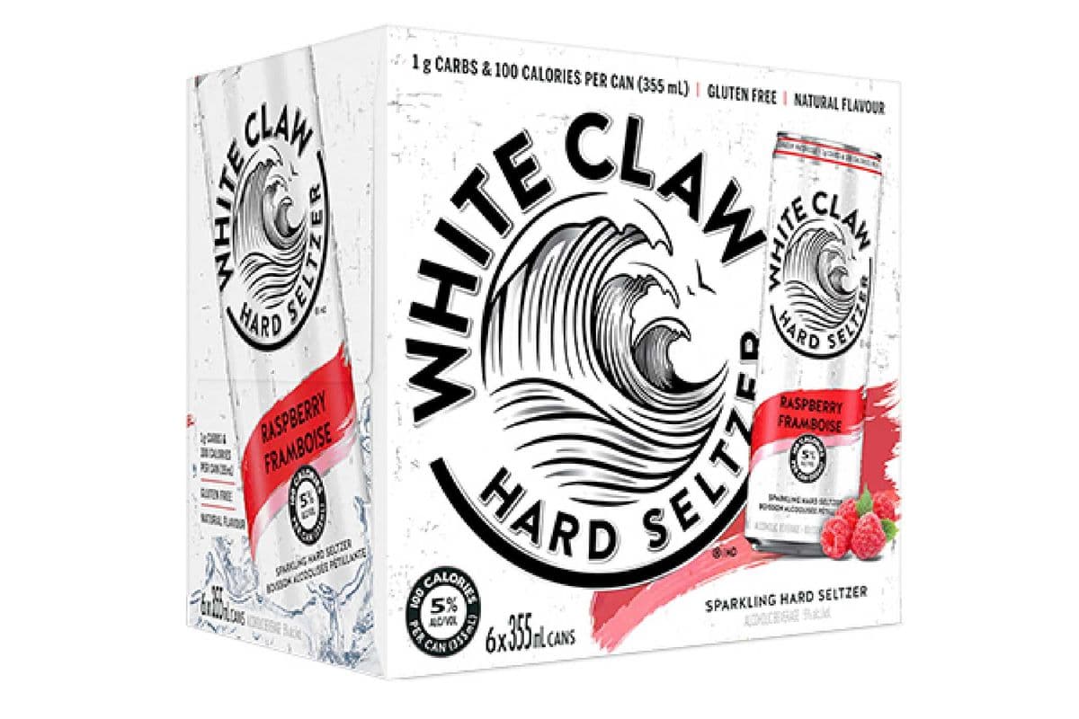 White Claw Raspberry (6 Pack Cans) (6 x 355 ml Cans)