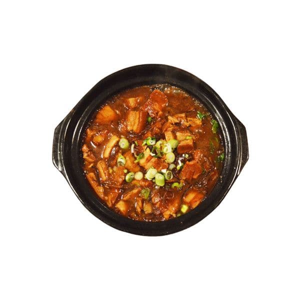 Poitrine de porc braisée avec des nouilles de patates douces / Braised Pork Belly with Sweet Potato Noodles