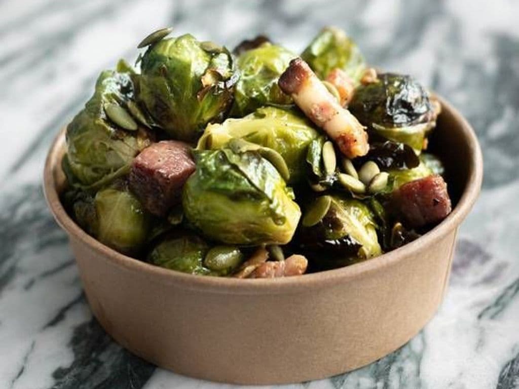 Brussels Sprouts w/ Double Smoked Bacon