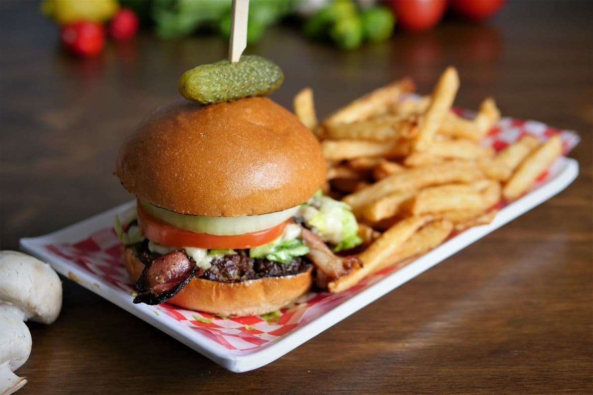 Mushroom Cheese Burger
