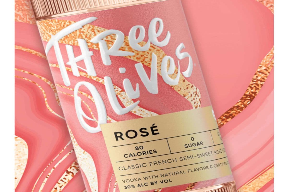 THREE OLIVES ROSE VODKA 750ML (1 x 750ML)