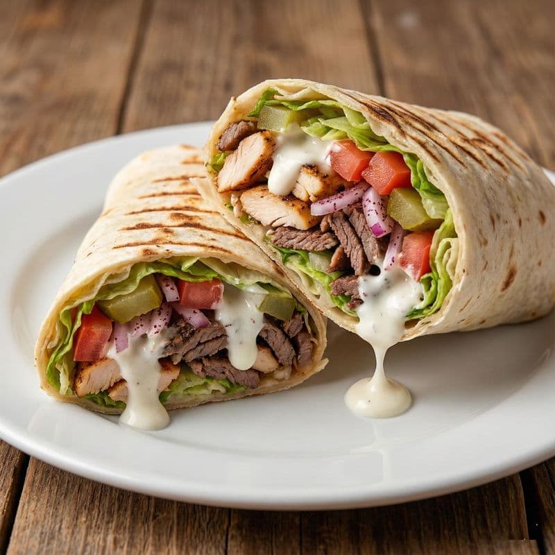 Mixed (Chicken & Beef) Shawarma Wrap DP