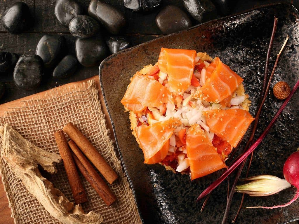 Salmon Sushi Pizza