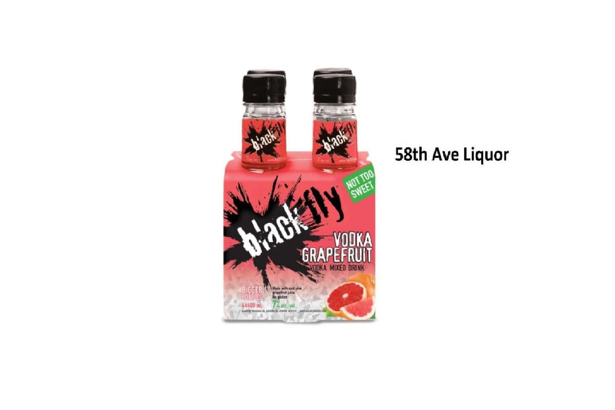BLACK FLY VODKA GRAPEFRUIT BOTTLES (1 x 4x400ML)