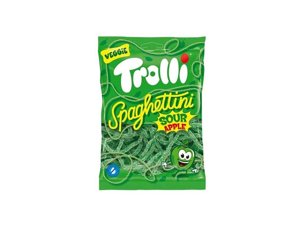 Trolli Spaghettini Sour Apple Strings 100g Gummy Candy Bag