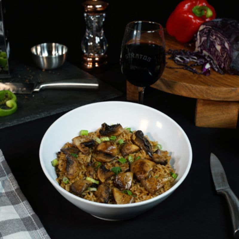 Riz frit champignons