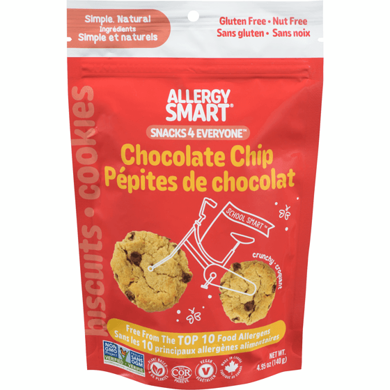 Allergy Smart Biscuits Pepites de Chocolat 140g/ Allergy Smart Cookies Chocolate Chip Cookies 140g