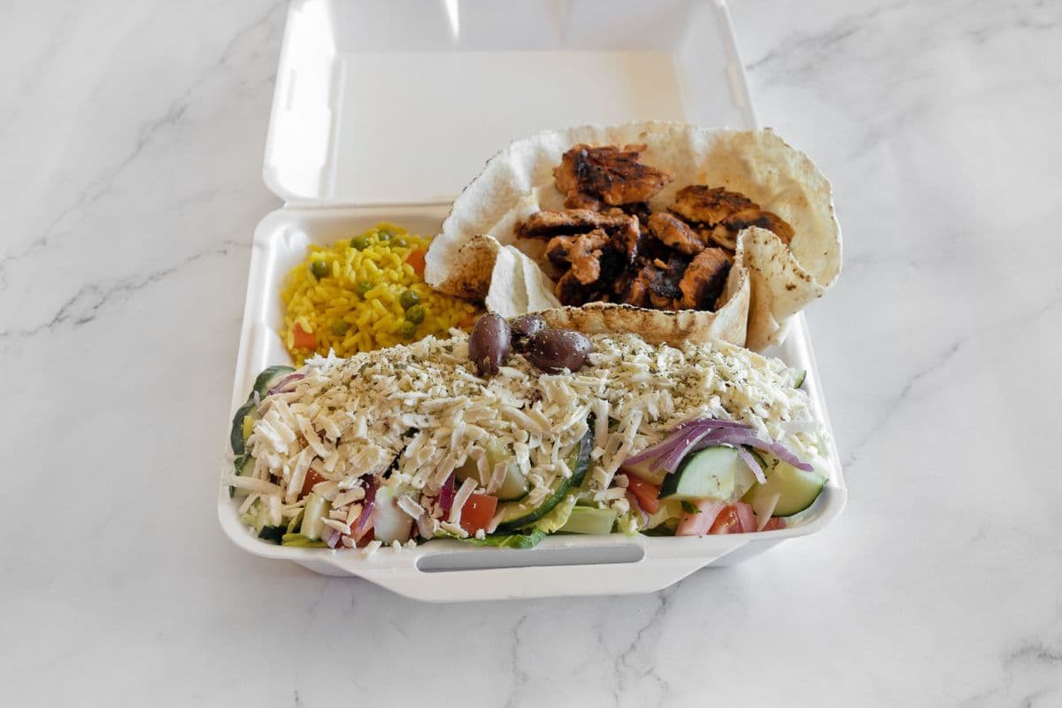 Assiette au poulet shawarma