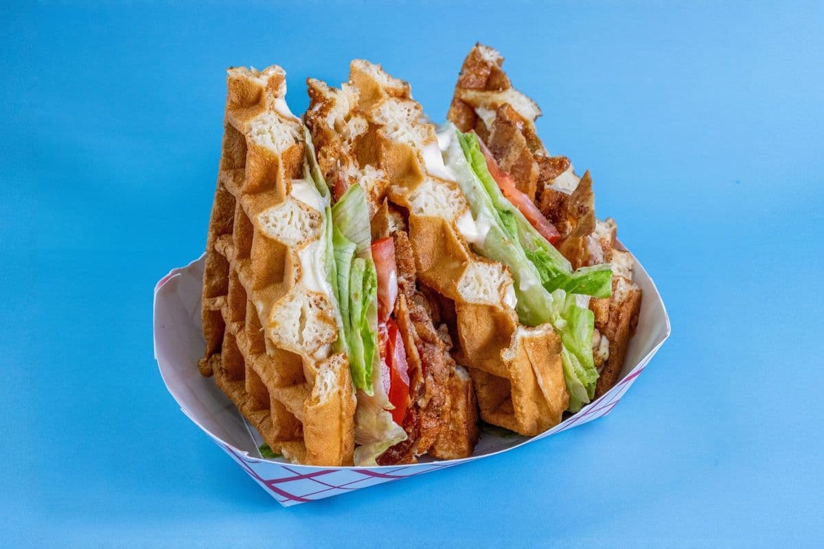 The “Wavy” Fried Chicken Half Club Sandwich