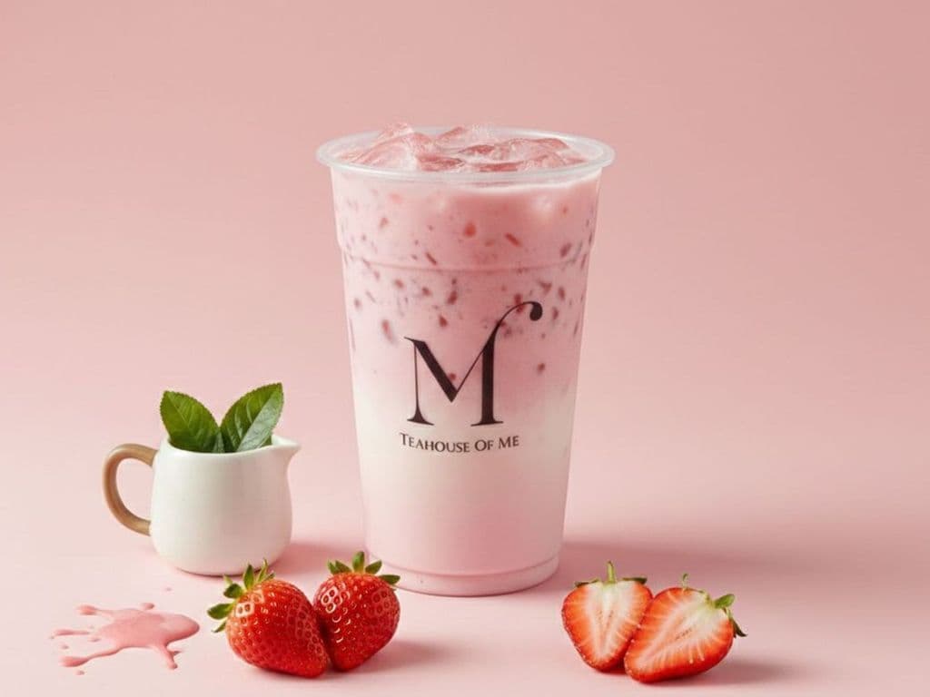 (L) A03-Strawberry Jasmin Milk Tea