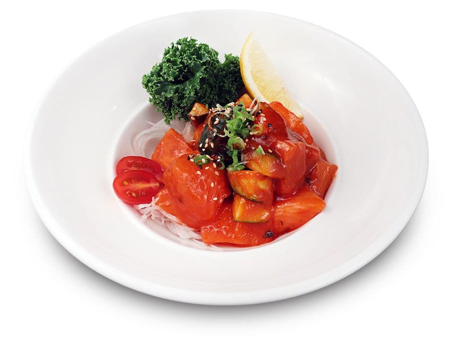 Spicy Salmon Sashimi  (6 pcs)