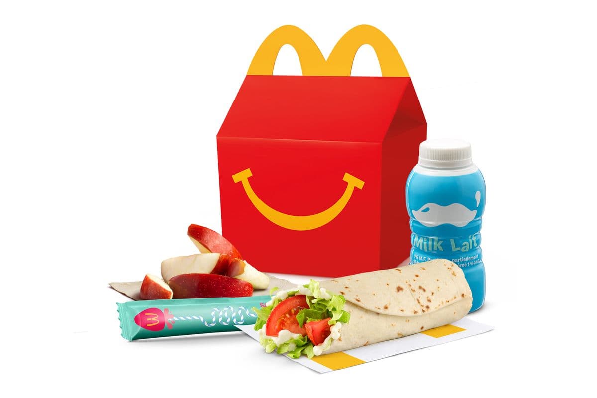 Happy Meal Lettuce & Tomato Snack Wrap w/ Apple Slices [230-340 Cals]