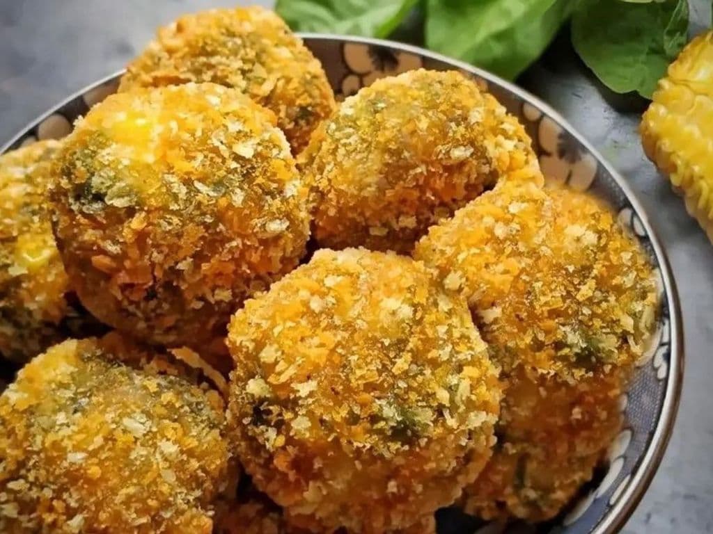 Palak Corn Cheese Ball