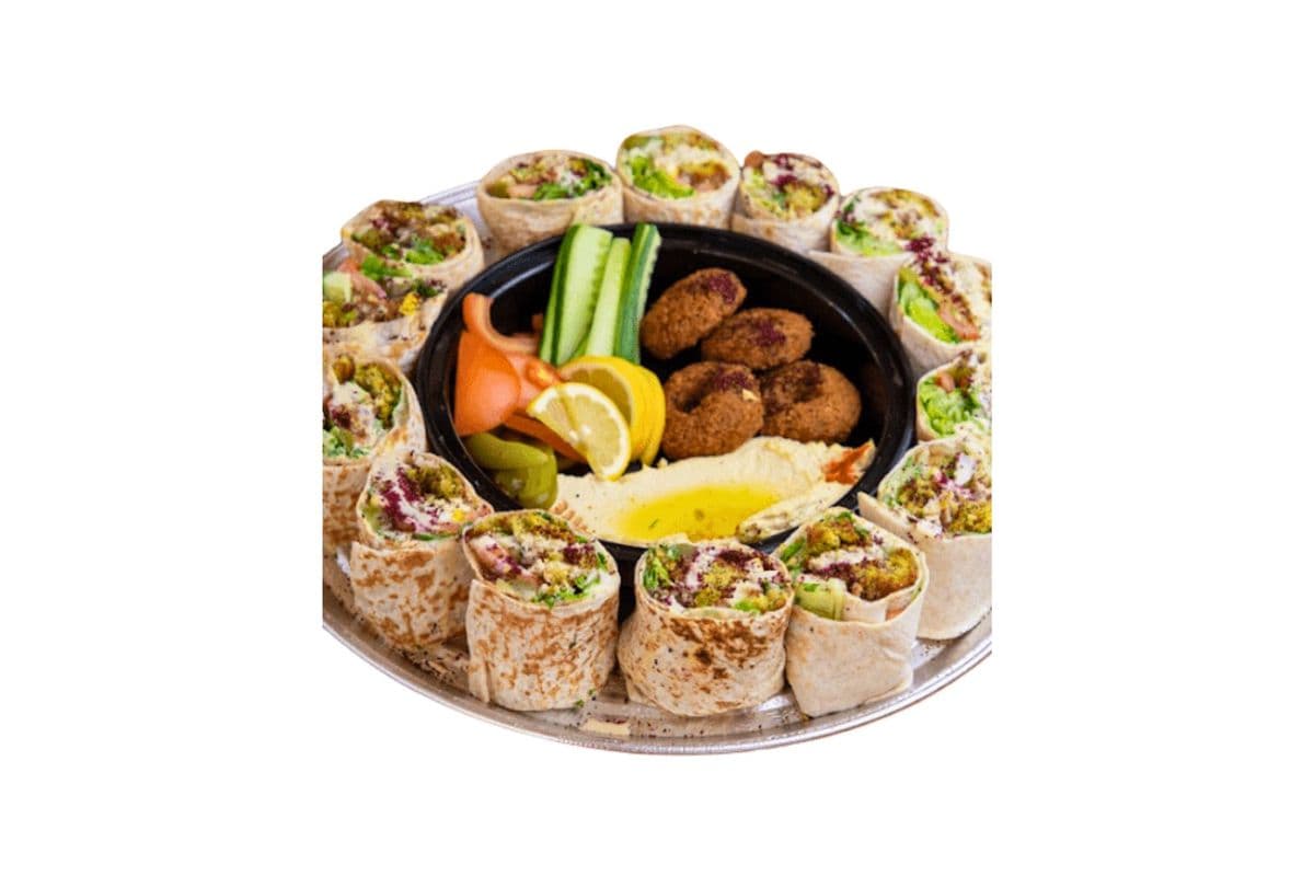 Falafel Wrap Platter With Fries Family Meal