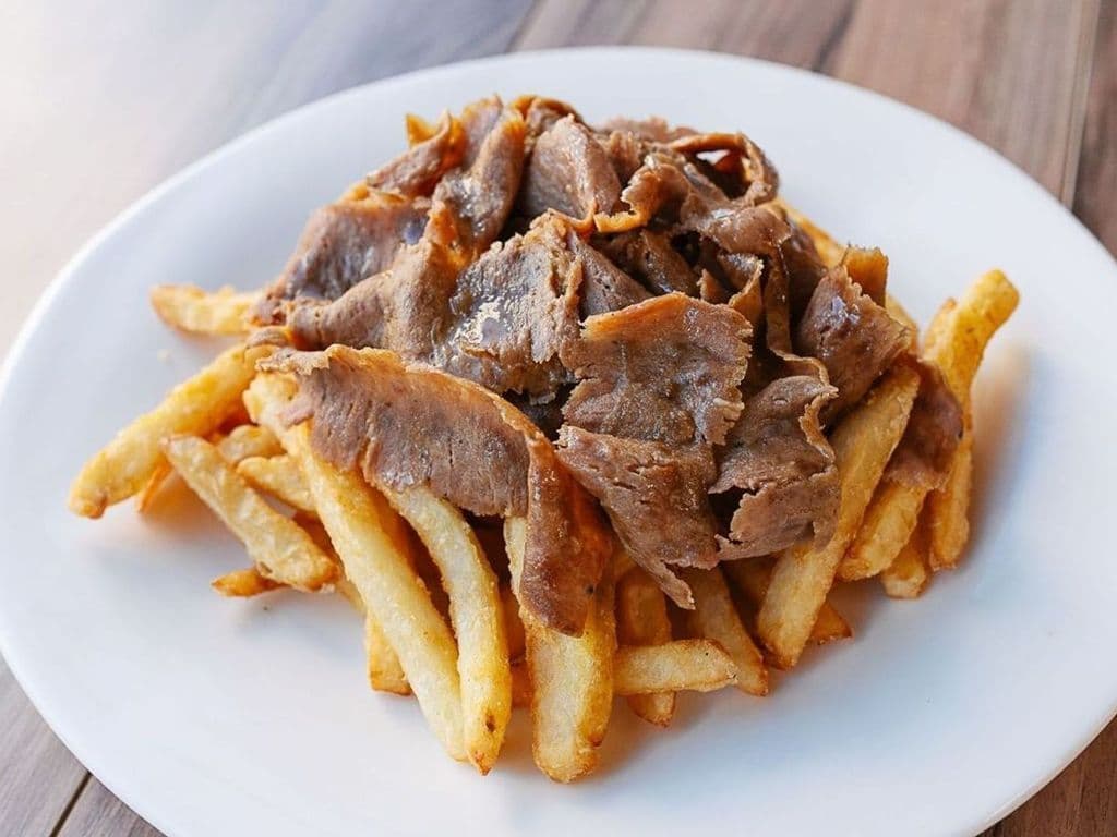 Large Fries & Beef Donair Meat- OO