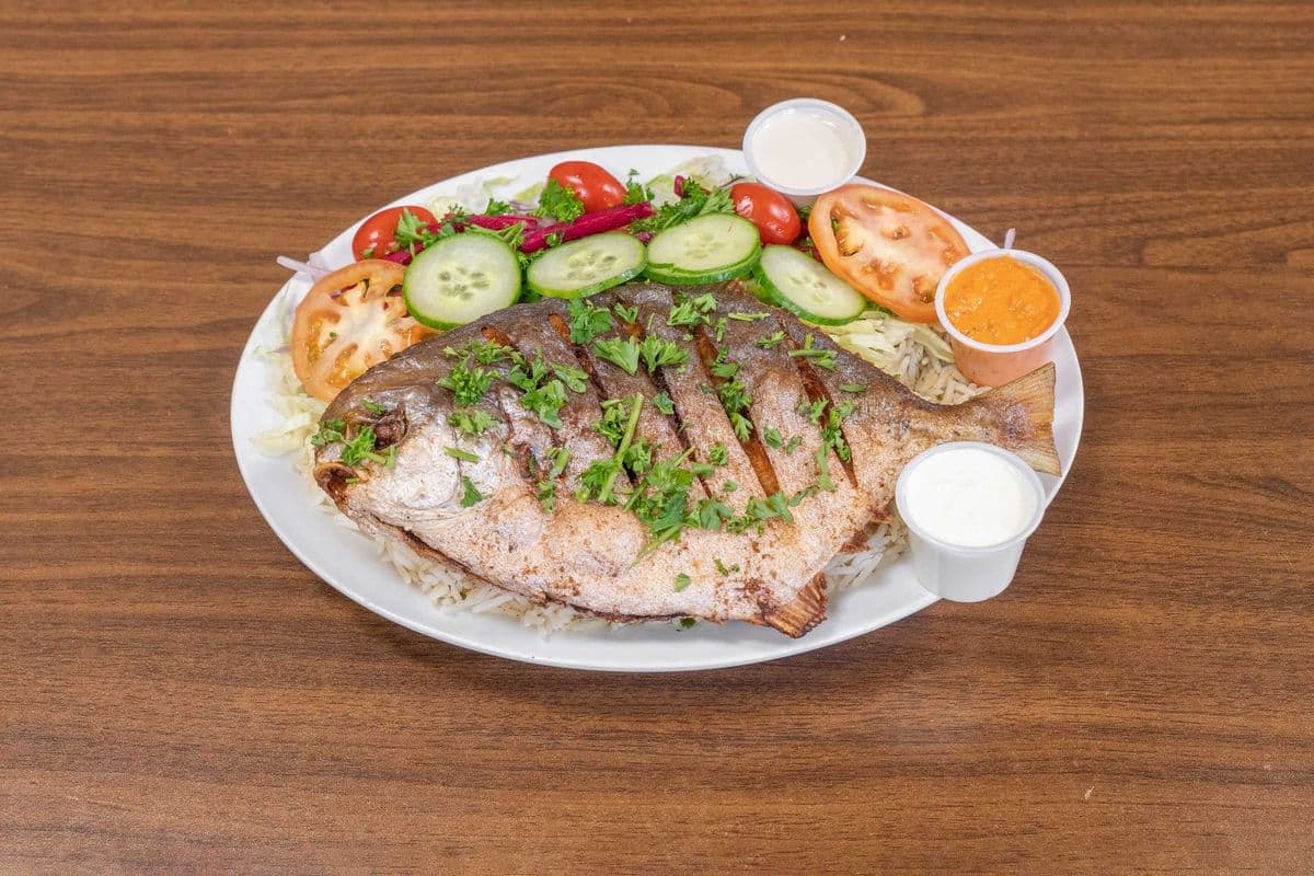 Golden Pompano Fish Plate