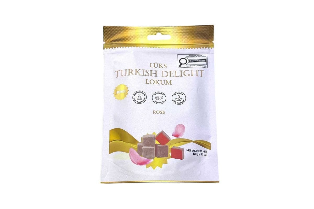 Turkish Delight Lokum Rose Flavour Candy (120g) (150 Cal)