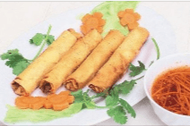 1C. Deep-Fried Chicken Spring Rolls (4 pcs)