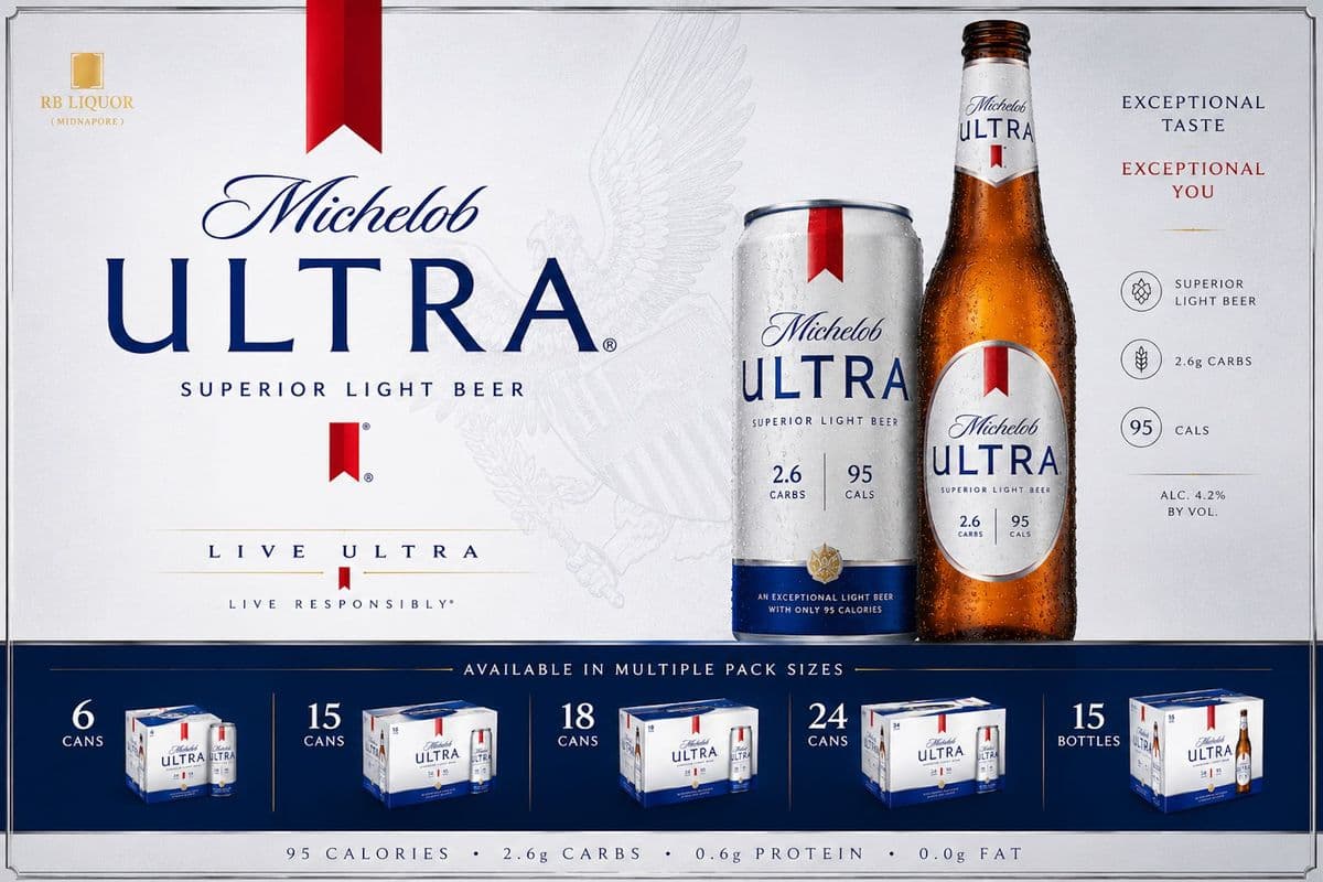 MICHELOB ULTRA (6 CANS X 355ML) 4.2% ABV (6 x 355 mL)