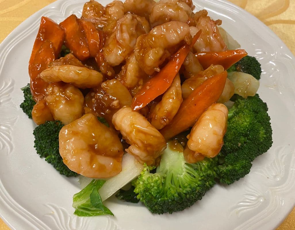 Serving Stir Fried Shrimp