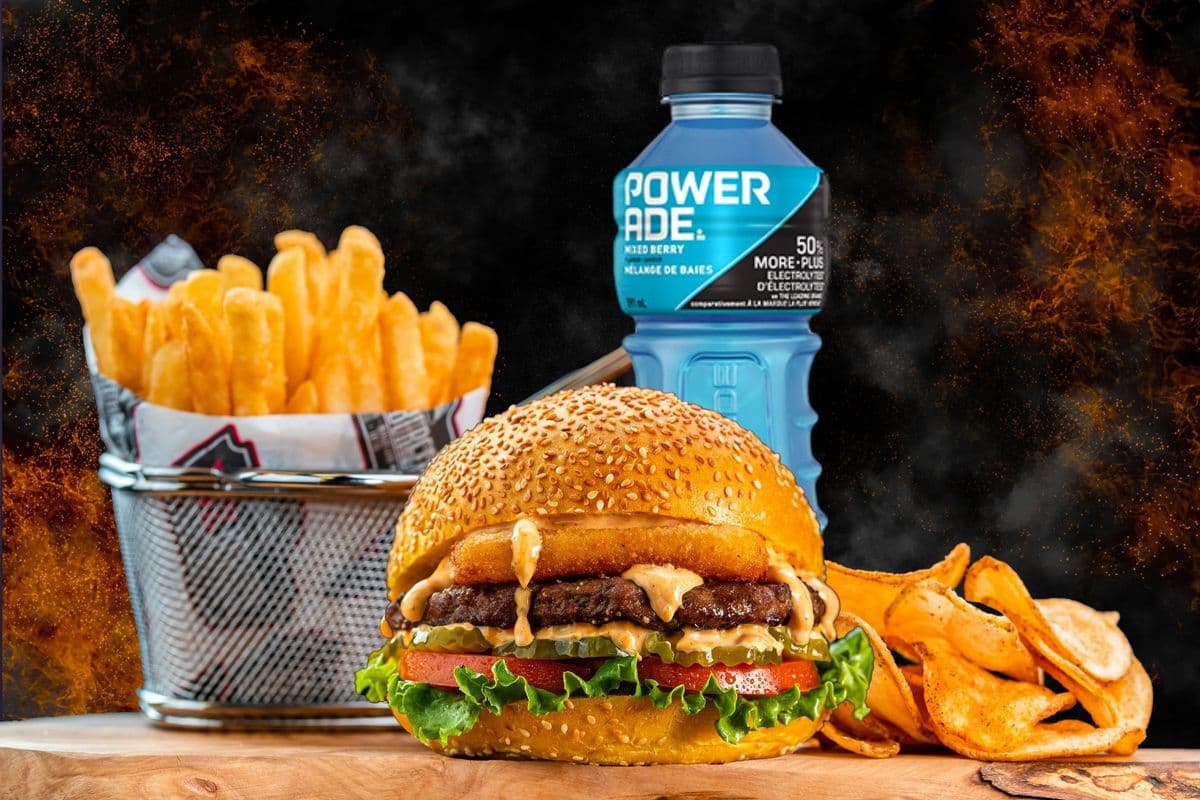 #8 TRIO  BURGER MOZZA. FRITE