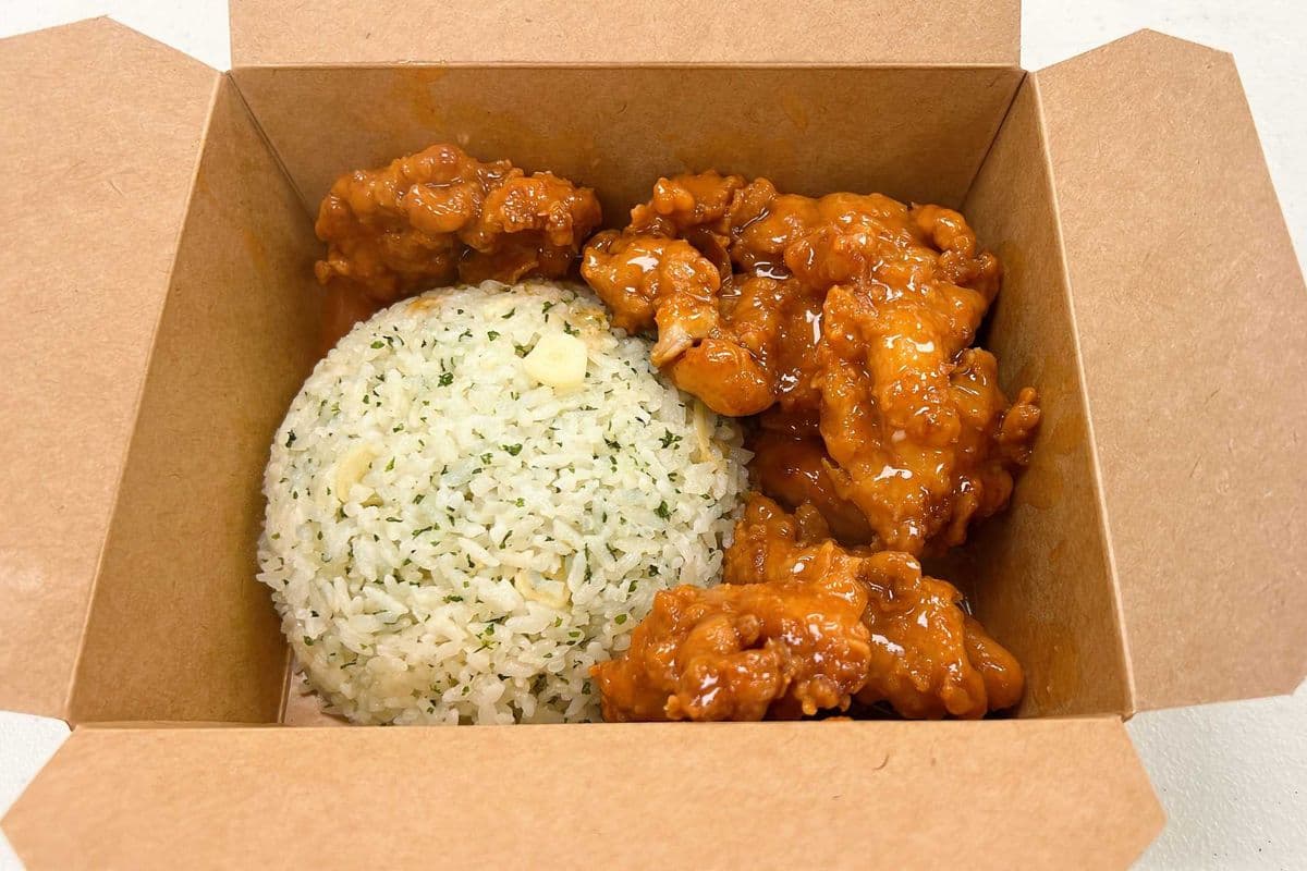 Garlic Butter Fried Rice & Honey Garlic Lemon Fried Chicken