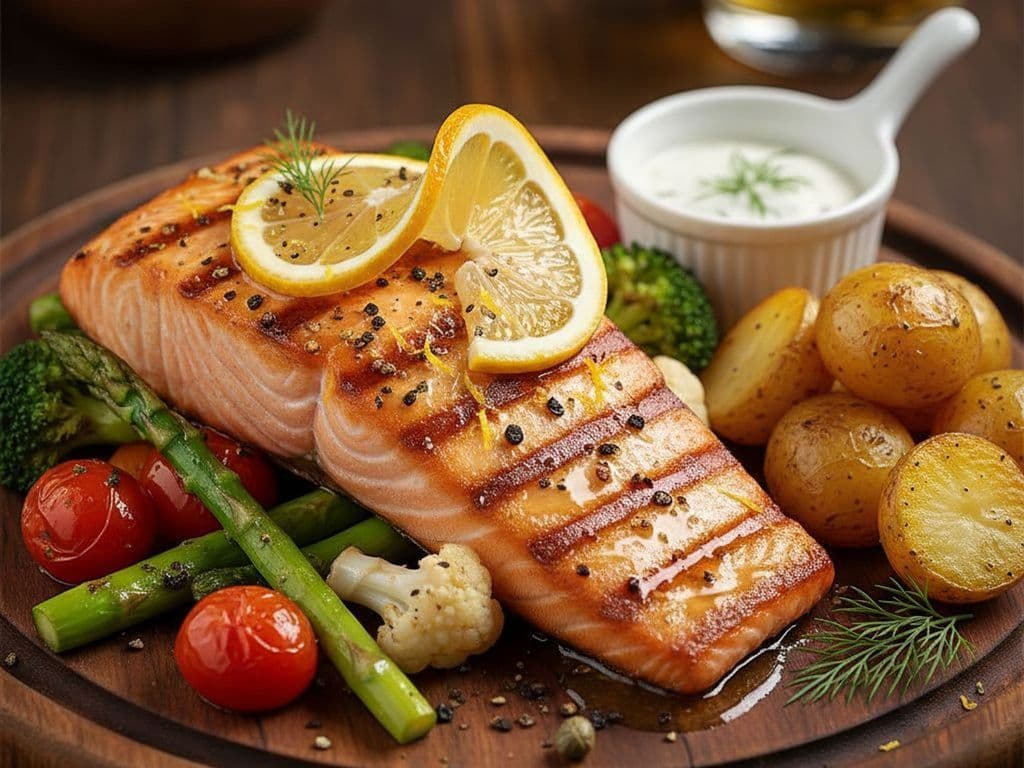 Lemon Pepper Salmon Dinner