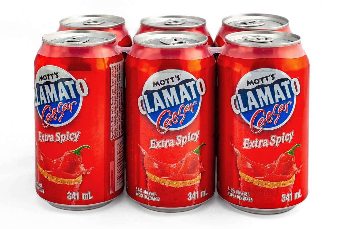Mott's Clamato Caesar Extra Spicy (6 x 341 ml Cans)