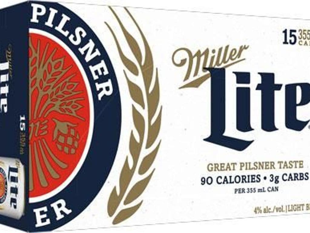 MILLER LITE Cans, 15 x 355ml