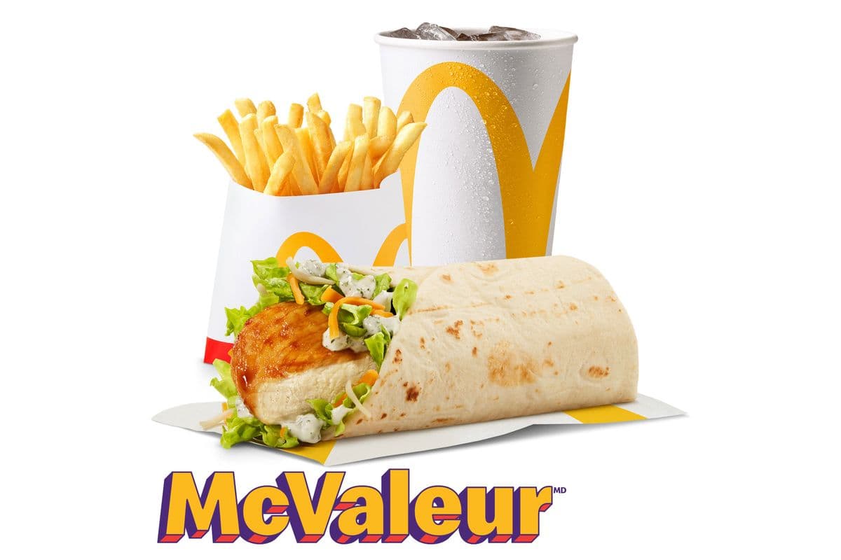 Trio McValeur Wrap-éclair poulet grillé sauce Ranch [500-650 Cal]