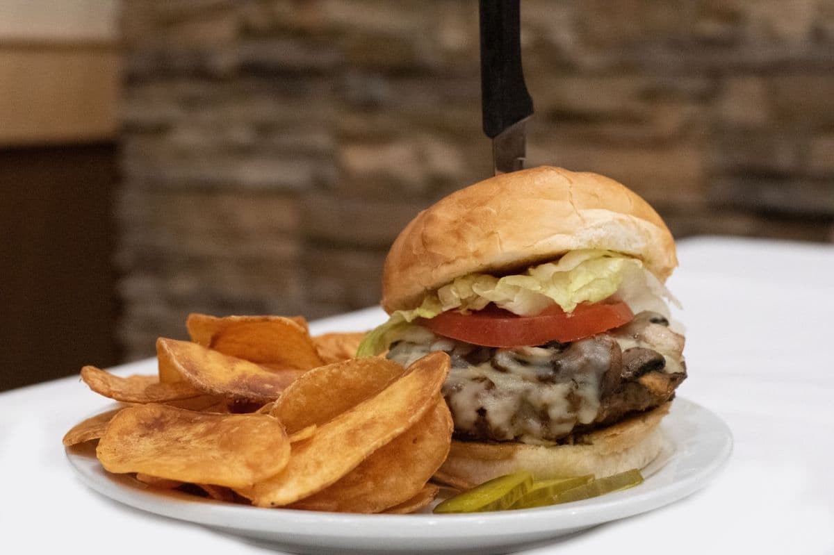 Mushroom and Mozza Burger