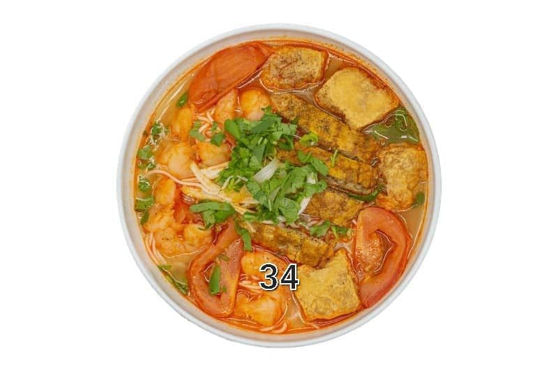 #.Crab Meat, Shrimp Vermicelli-蟹蝦粉絲麵-Bún Riêu Cua Tôm