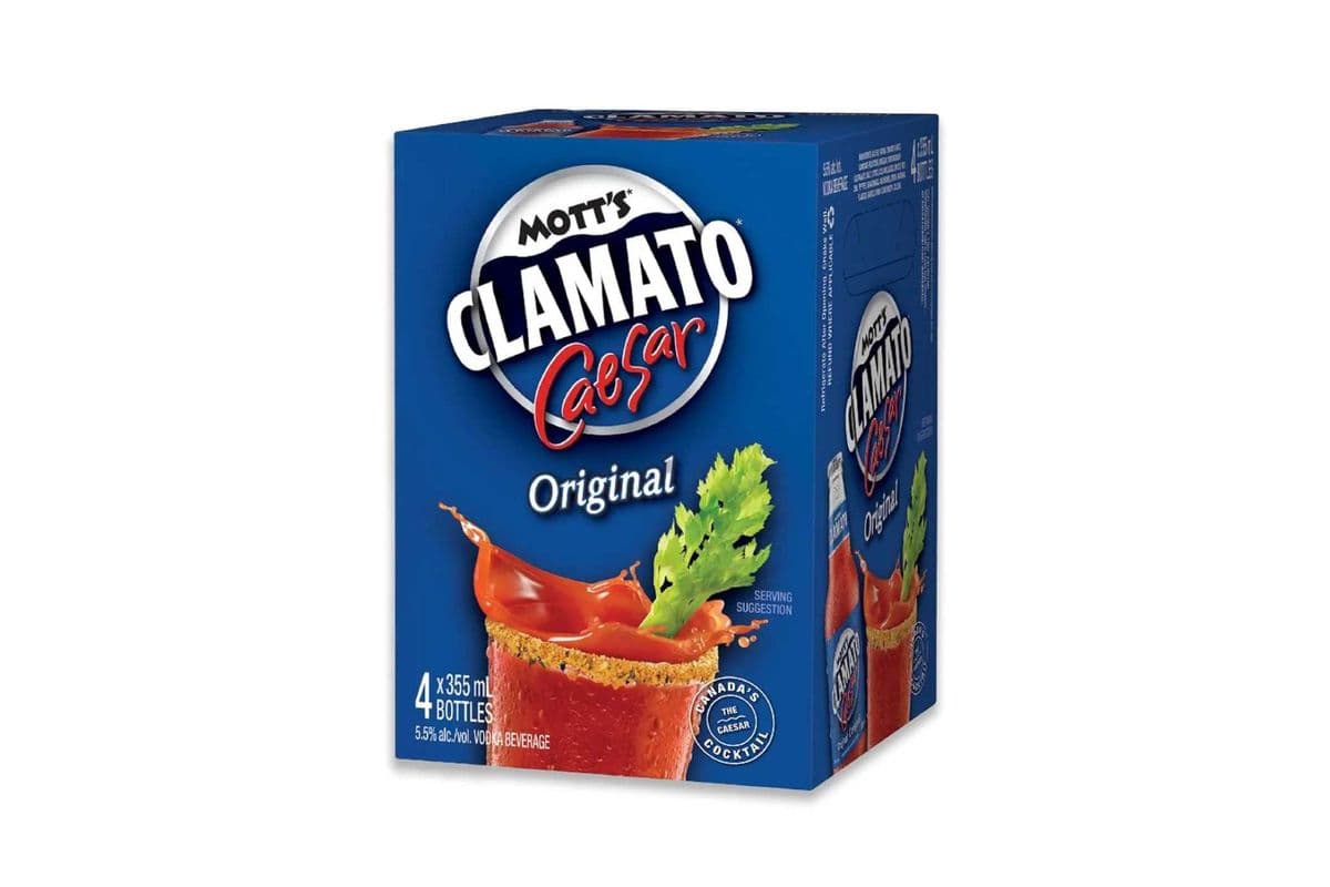 MOTT'S CLAMATO CAESAR ORIGINAL (4 BOTTLES) (4 x 355ML BOTTLE)