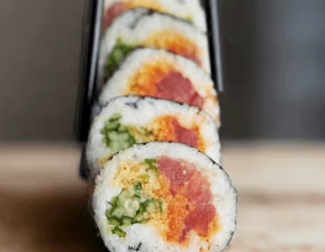 Maki gros rouleaux thon épicé (G) / Spicy Tuna Maki Big Rolls