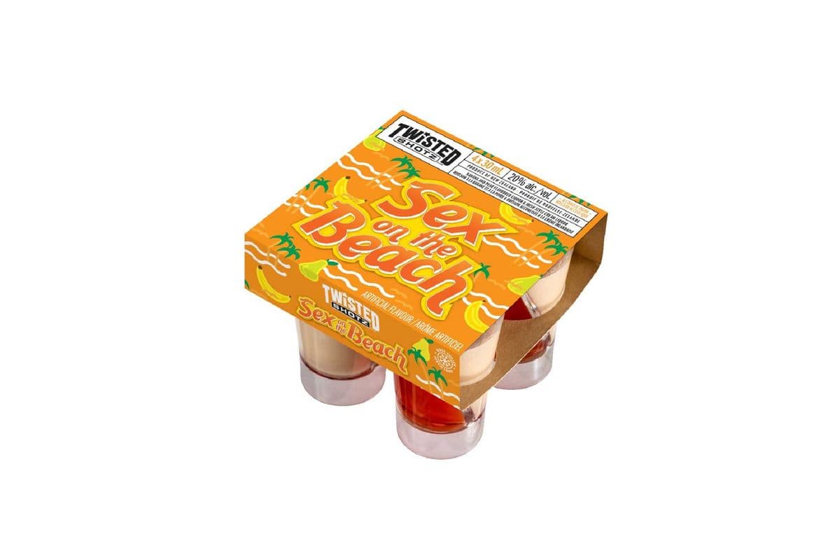 Twisted Shotz Sex On The Beach (4 x 30 ml Shots)