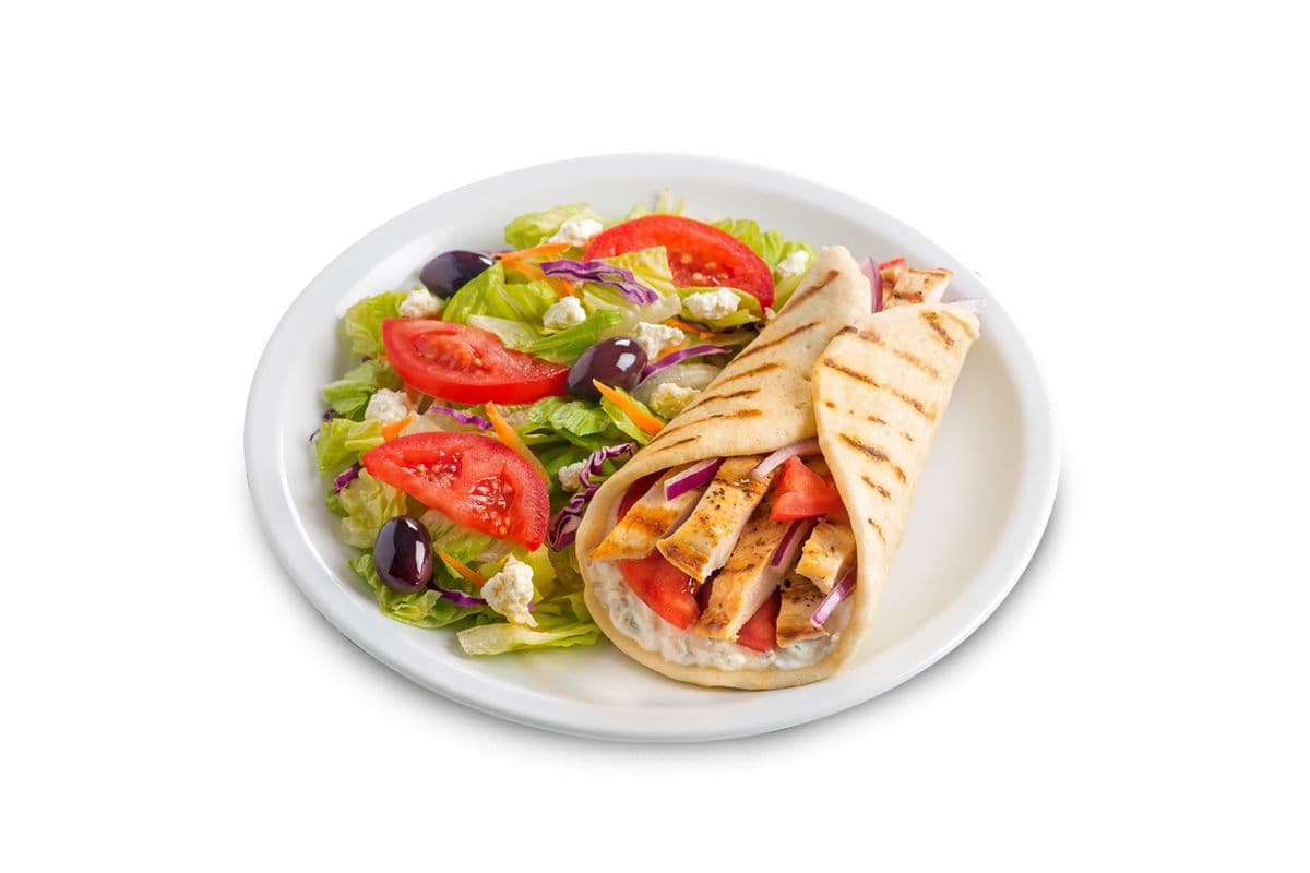 Chicken Fillet Pita with Side Salad