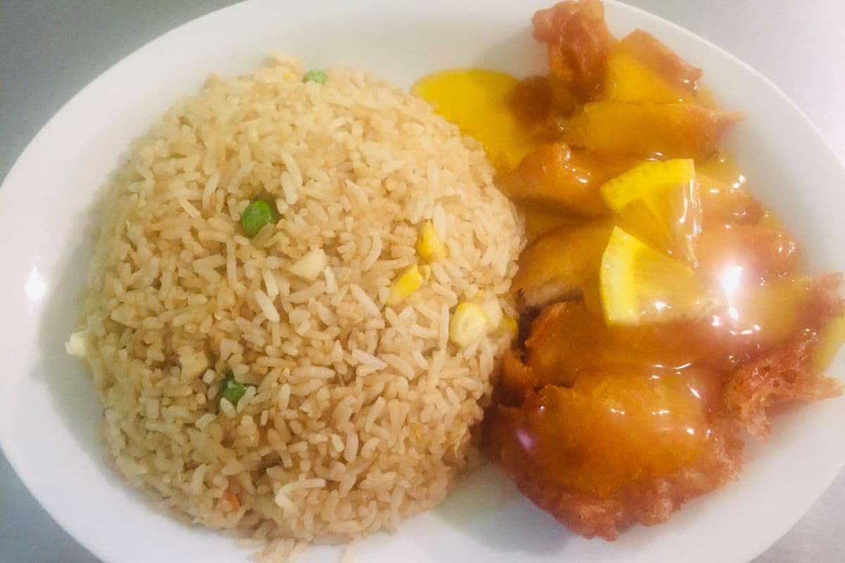 Combo No 3. Chicken Fried Rice, Lemon Chicken