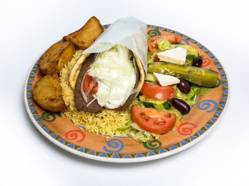 Assiette de Gyros sur pita