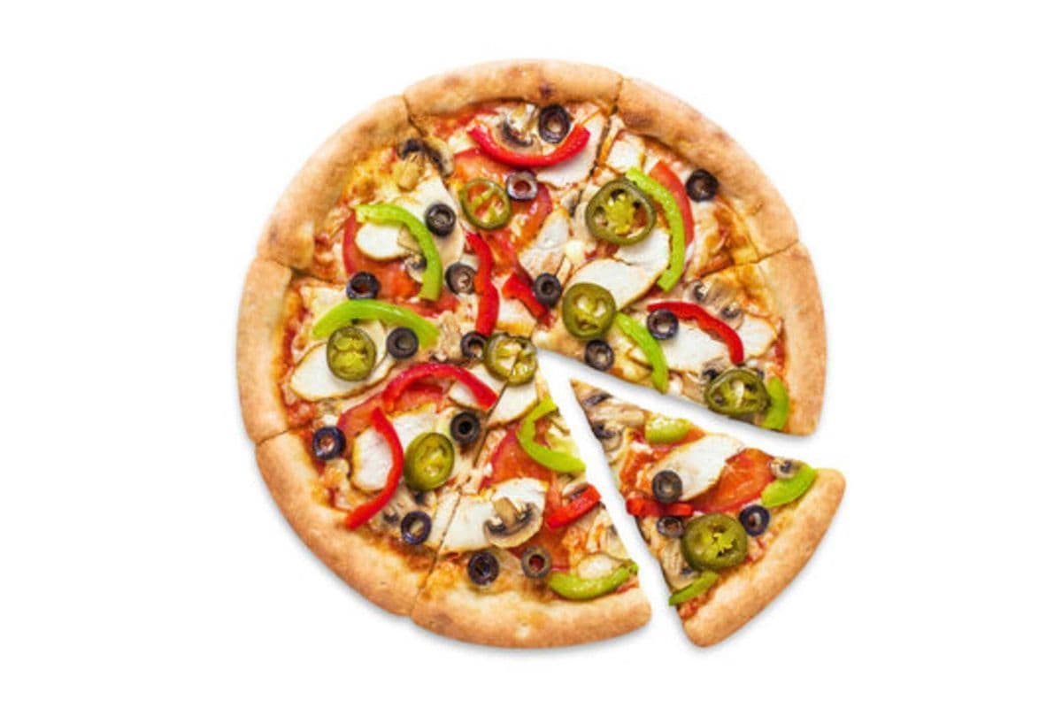 One Large Pizza (Three Toppings) and One Dip